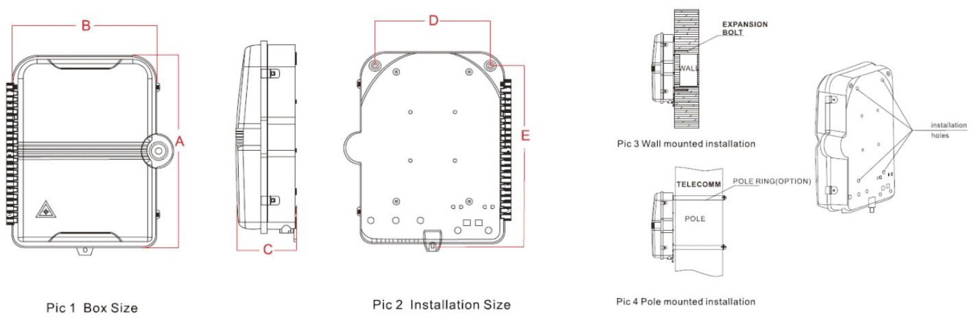 16F 1x16 Fiber Optic Splitter Box Waterproof Wall Mount Splitter IP66