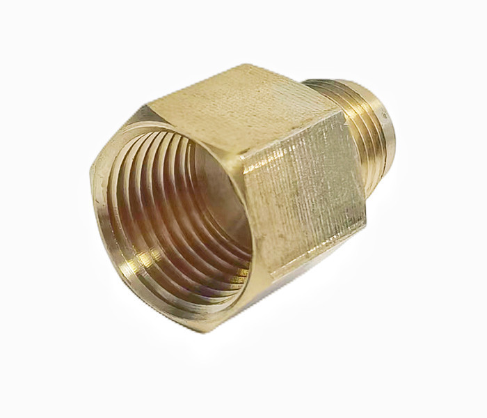 CNC Brass Pipe Fitting NPT 1/2 Inch Male Adapter And 1/2 Male Flare