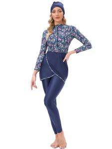 China Womens Beach Islamic Swimming Suit Ladies Conservative Swimwear Burkini wholesale