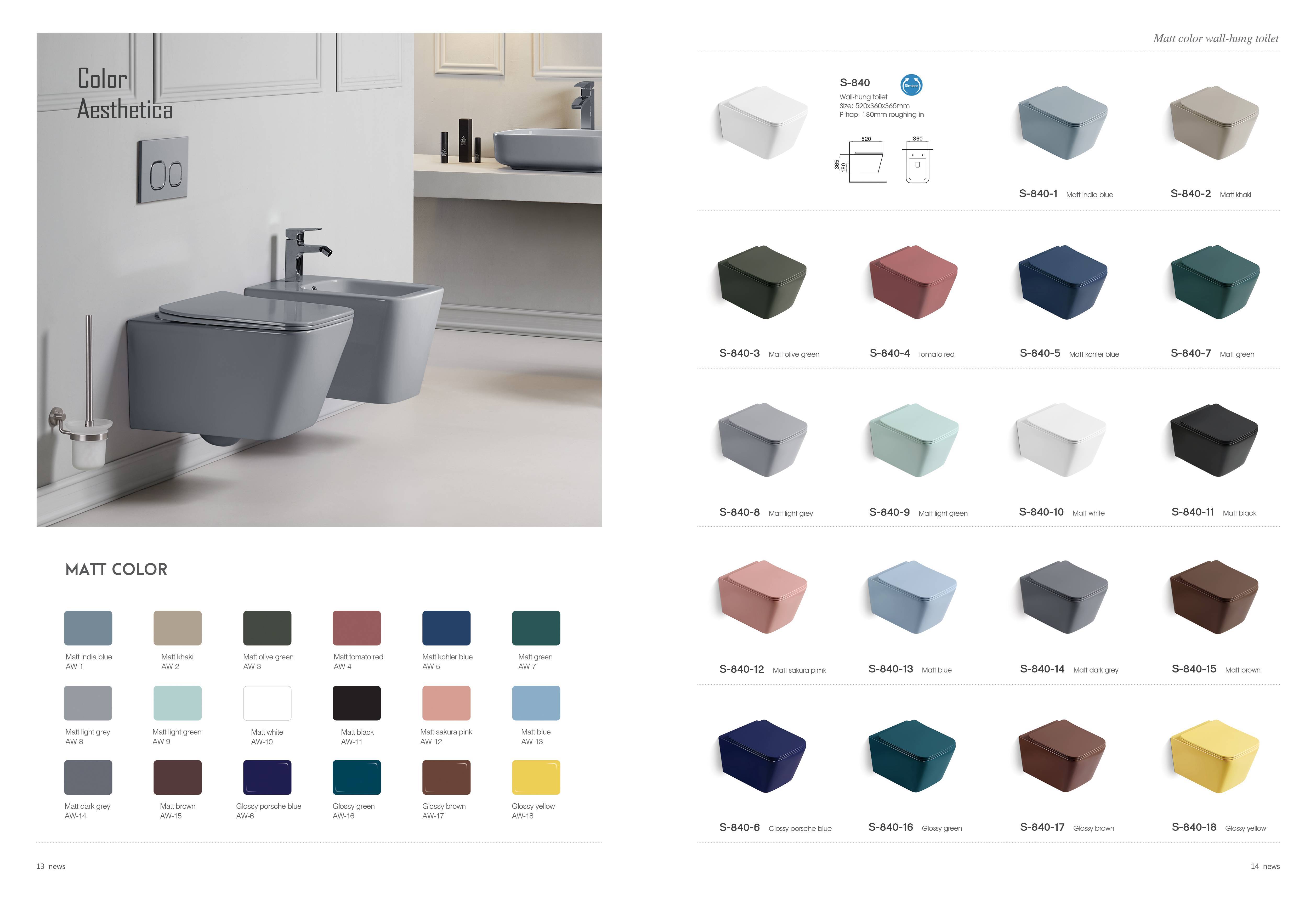 Discover the Beauty of a Color Wall Hung Toilet for Your Bathroom Space Design