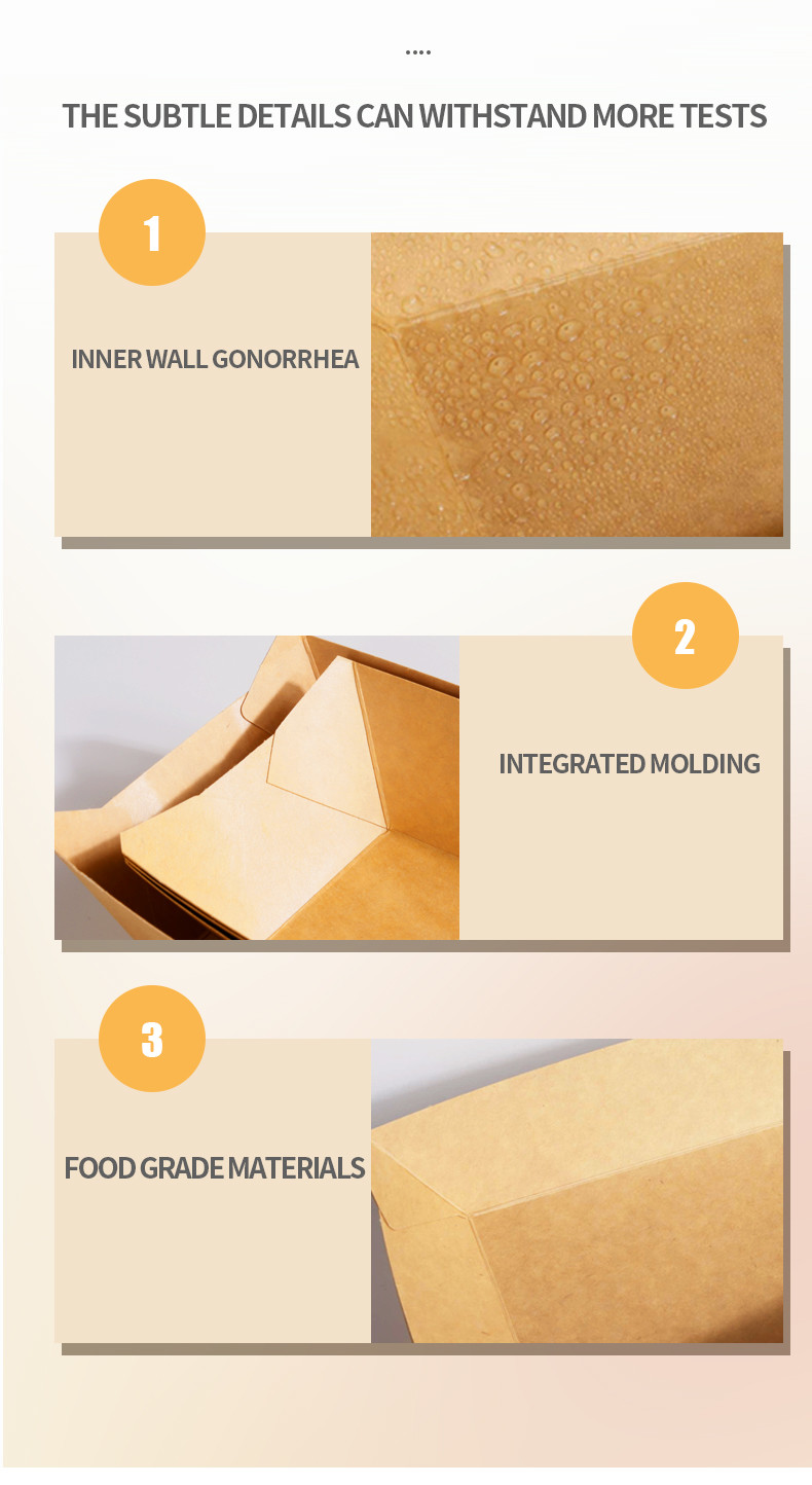 Customized LOGO Printed Eco Friendly Brown Kraft Paper Tableware 100ml-1000ml Kraft Paper Boat Box