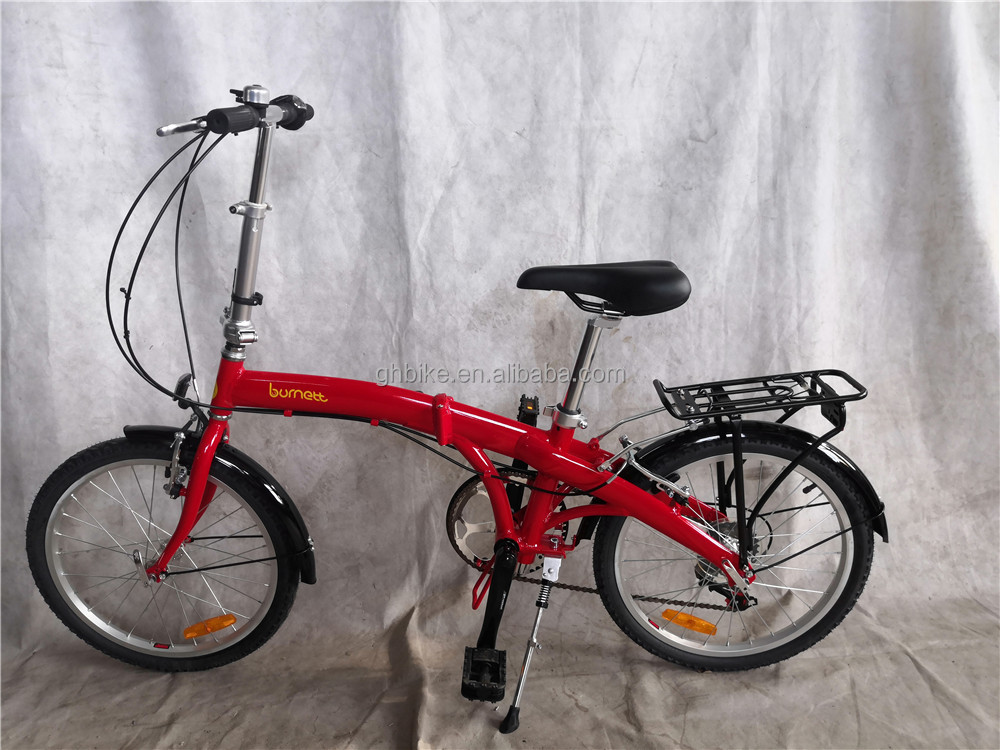 20 Inch Unisex Hybrid Folding Bike with 7 Gears and Aluminum V Brake Alloy Hub Quando