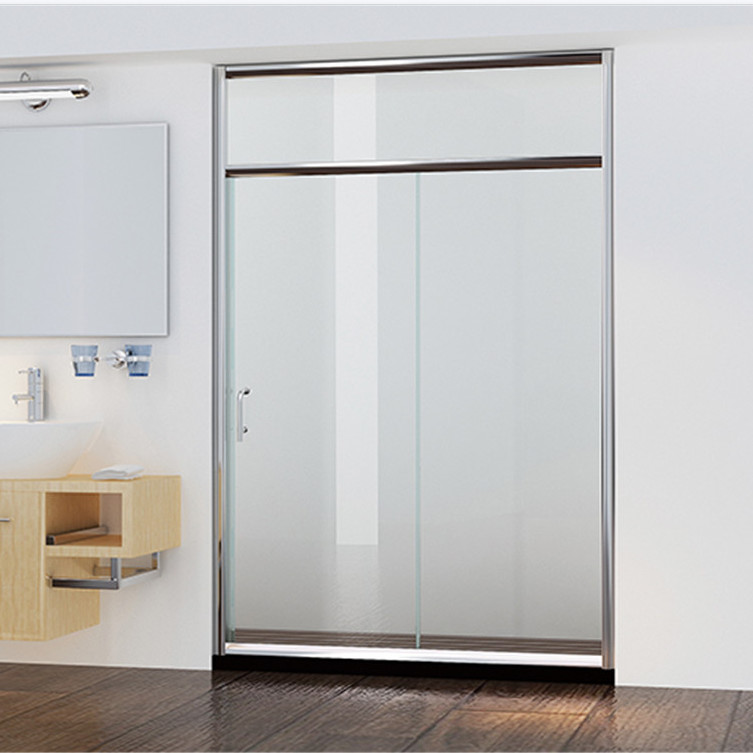 Semi Frame Tempered Glass Shower Screen Single Panel Slide