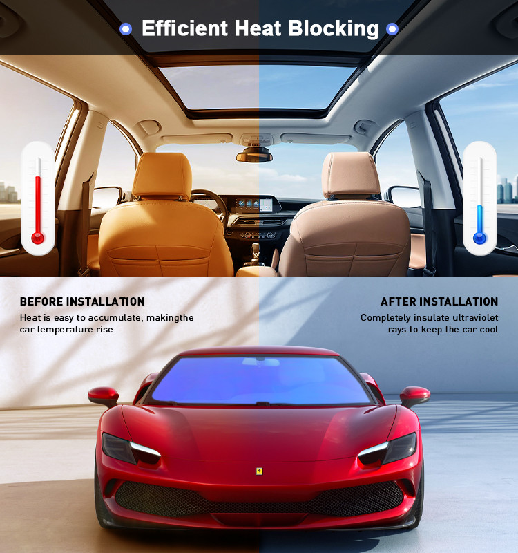 Aurora Car Window Film Clear Vision 2PLY 60% CR Blue Lover Color Chameleon Film