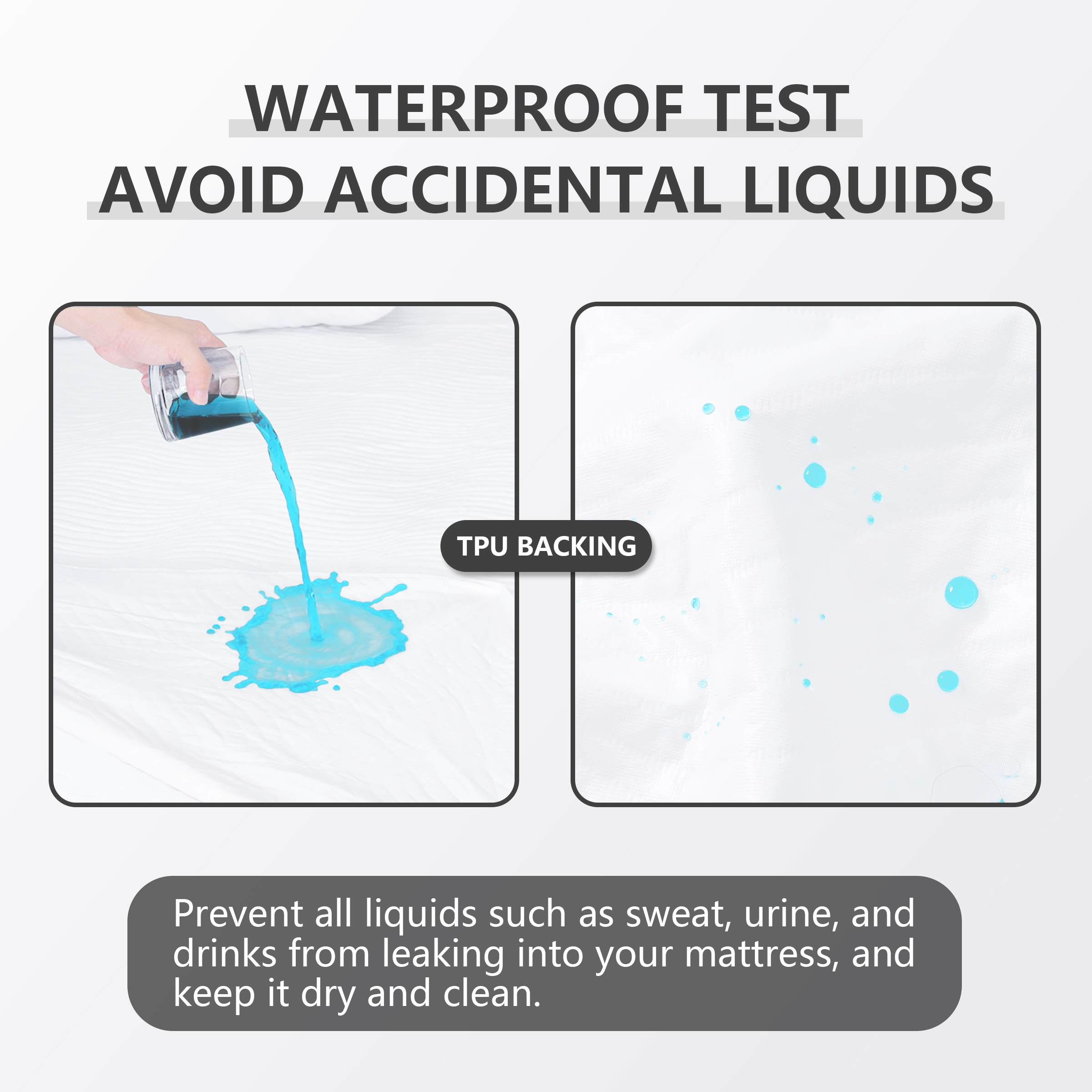 100% Polyester Fabric White Dropshipping Waterproof 3D Air Layer Bed Bug Mattress Cover