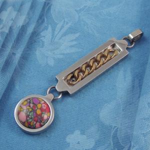 China 316L Stainless Steel Rectangle Square Shaped Necklace Pendant LPS0165-2 wholesale