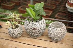China home dicorative wicker garden baskets wicker flower plant baskets manufacturer wholesale