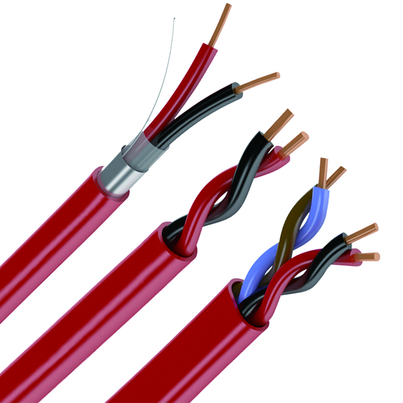 FPLR Fire Alarm Cable 2 Core Solid Shield with Drain Wire 1/0.5tc mm and Al/Foil Shield