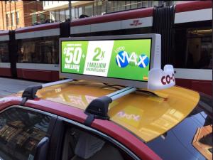 China P4 P5 P6.67 AC 12-36V Outdoor LED Display for High Brightness Taxi-Top Advertising wholesale