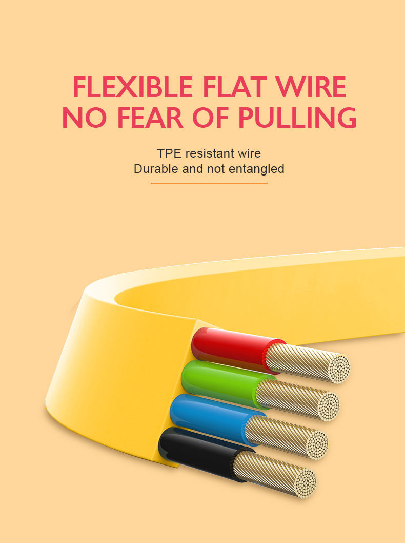 Customized PVC 4 in 1 USB Cable with Keyring