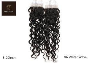 China Fine Hand Tie 8A 10 inch Remy Human Hair Closure Water Wave 25.4cm wholesale