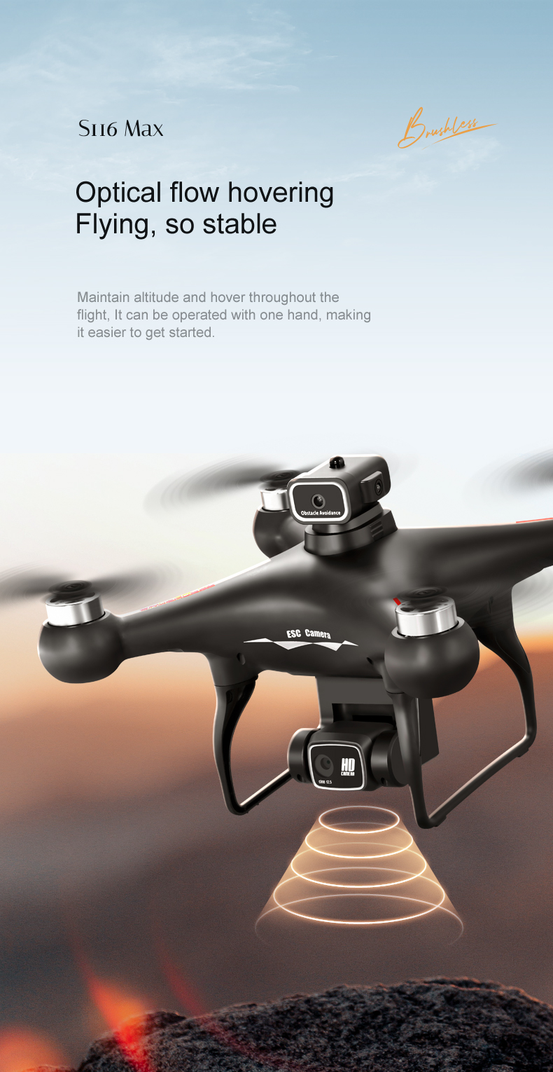 Intelligent Obstacle Avoidance Mini Four-axis Brushless Drone with Strong Endurance and Beginner Operator Skill Level