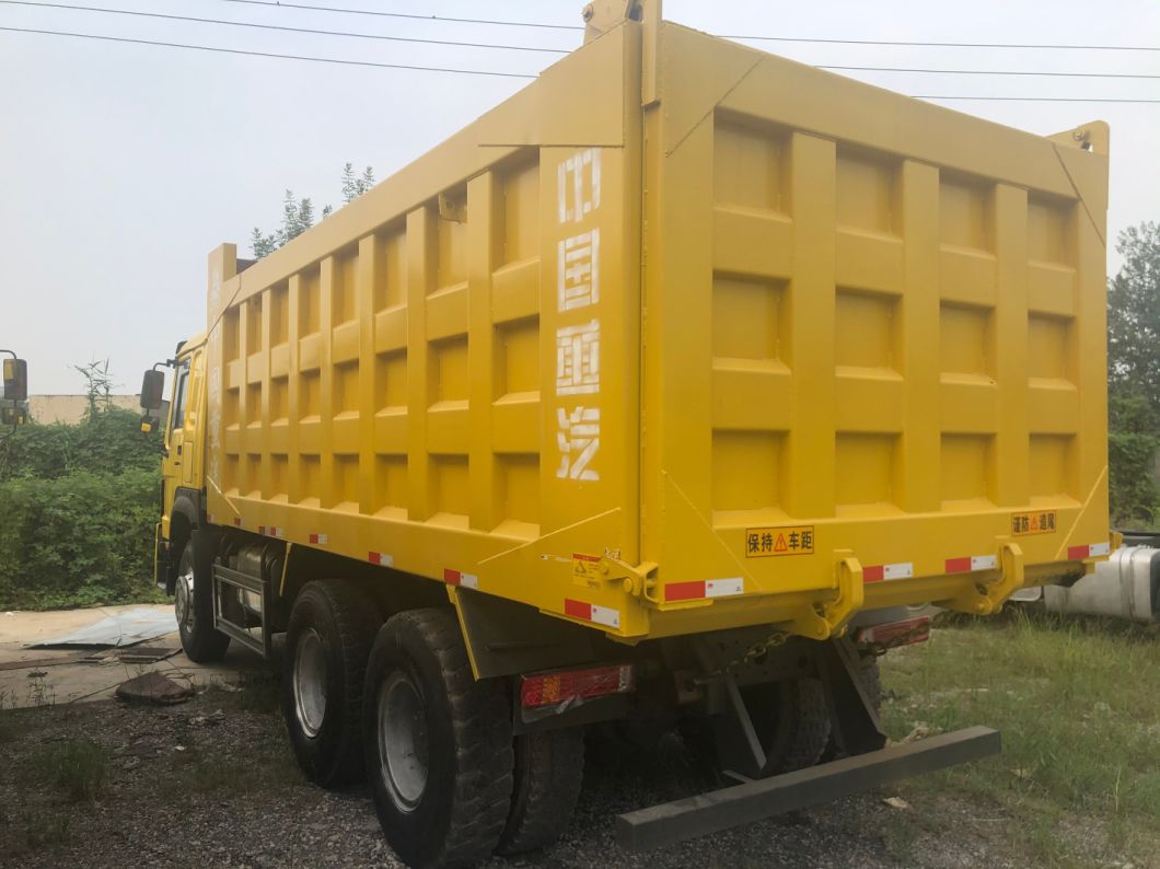 Low Price Widely Used HOWO 375HP 50ton Truck Dimensions 12 Tyres Tipper Truck for Sale