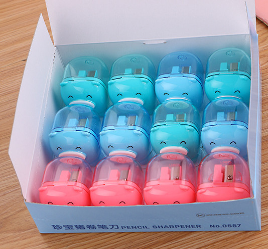 Various Colors Manual pencil sharpener 3.5cm Kids Children Stationery Supplies Animal Mini Piggy Piglet Dinosaur