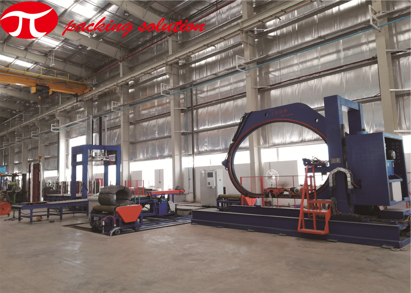 800-1500mm Steel Wire Packing Machine Horizontal Electrical Coil Stretch Packaging Machine​