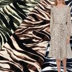 90-150gsm zebra Animal Print Polyester Fabric