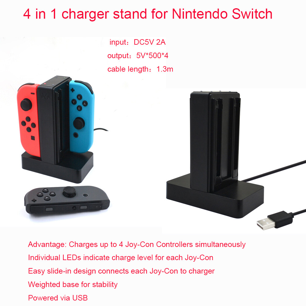 4 in1 charger dock station for Nintendo Switch Joy Con Controller
