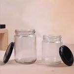 Black Plastic Sealed Wide Mouth 30ml 60ml 90ml 120ml 180ml 250ml 500ml Round