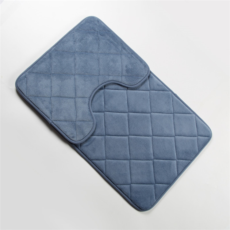 Tufted Memory Foam Anti Slippery Bathroom Mat 3 Piece Bathroom Rug Set