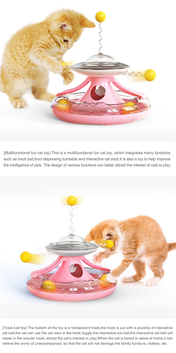 PP Slow Feeding Indoor Cat Pet Interactive Toys Easy To Use