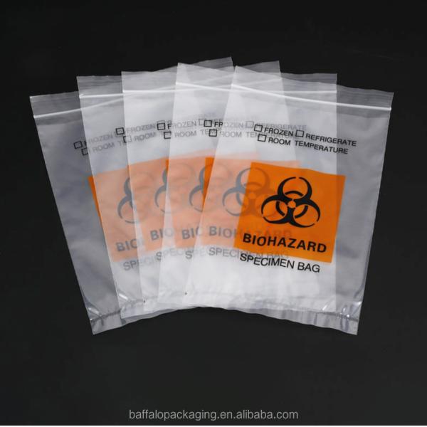 Transparent Biohazard Specimen Medical Waste Transportation Bag