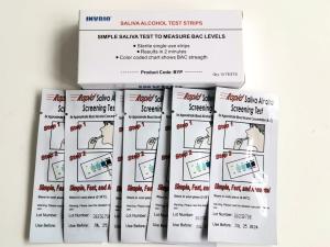 China High Accuracy Saliva Alcohol Test Strips Ce Certificate wholesale