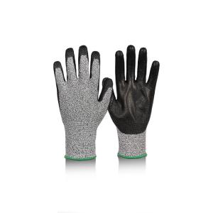 China Superior GRIP Palm Nitrile Coated Cut Resistant Gloves Level 3 ANSI wholesale