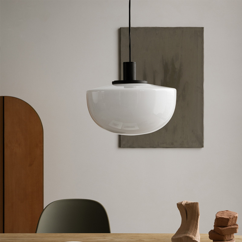 Denmark Design Glass Pendant Lamp White Transparent Kitchen Living Room Bank Pendant Lamp(WH-GP-135)