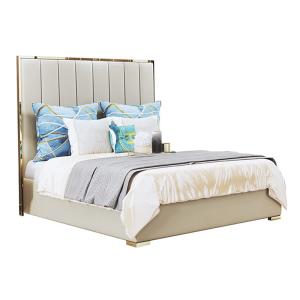 China Wholesale Luxury Modern High Headboard Leather Soft Bed SZ-LU004 wholesale