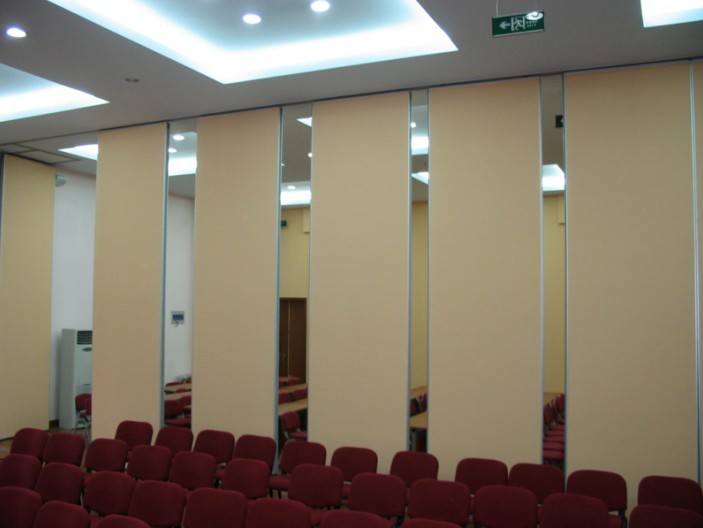 Moveable Sliding Partition Walls Include Grill Glass Design With Aluminum Frame
