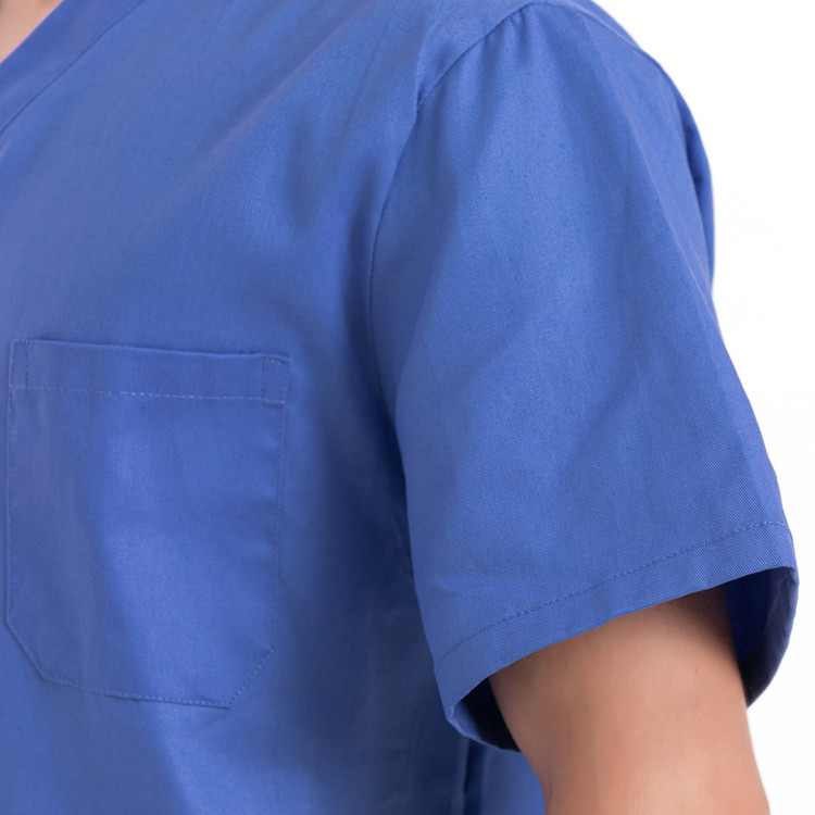 Polyester Hospital Scrub Suit Uniforms Short Sleeve Cotton Nursing Doctor