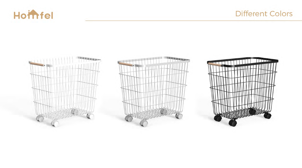 Customized Square Metal Laundry Basket , Rolling Metal Laundry Hamper
