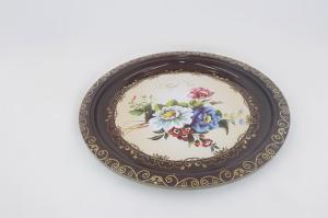 China Hotel 40cm Decor Dishes Plate For Salad Dinner SS Flower wholesale