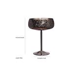 Unbreakable Stemmed Wine Glass Novelty Portable Gunmetal Black