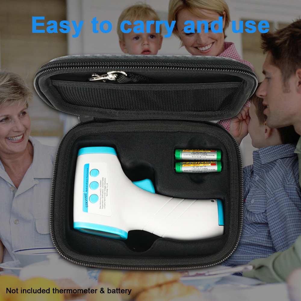 Digital Ear Thermometer Square EVA Carrying Storage Hard Case