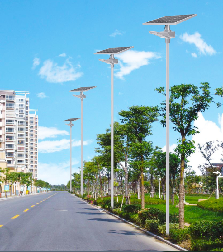 LED Outdoor Solar Street Light 3000K 7500K With Monocrystalline Silicon Panel