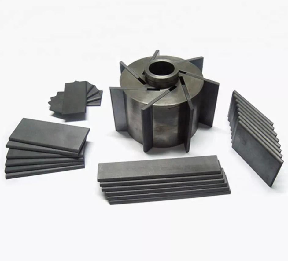 Reinforced Air Pump Carbon Pump Vanes Isotatic Graphite Products Wear Resisting