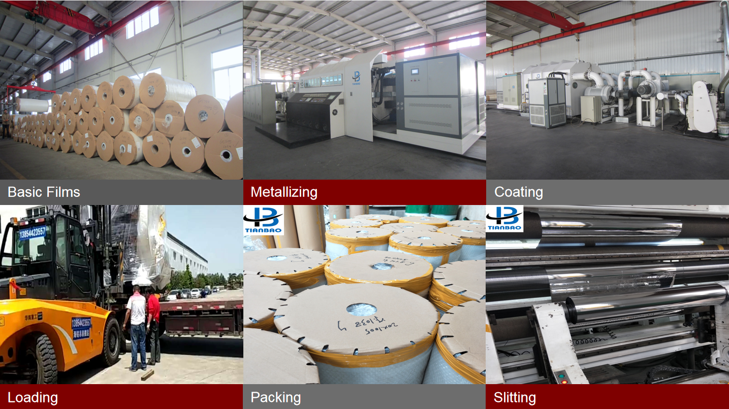 PET Film Metallized Aluminum Foil Wrapping Paper for Customized Color Packaging Usage