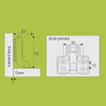 professional supplier furniture hardware 40 cup two way insert hinges