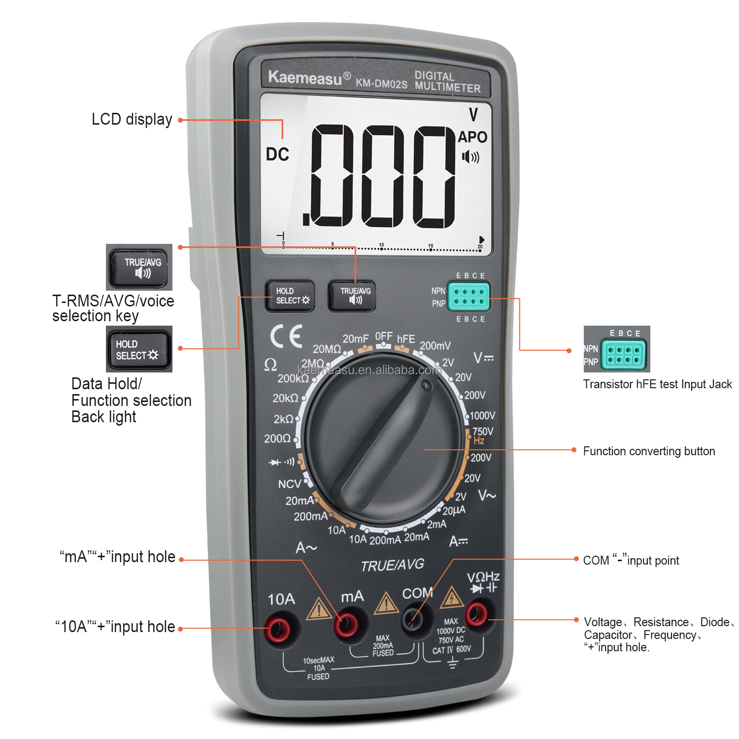 Intelligent Voice Report Multimeters NCV 1000V Professional Laboratory equipment Automotive Universal meter
