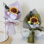 Flowers Variety Hand-knitted Woolen Knit Bouquet Perfect Gift for Girls'