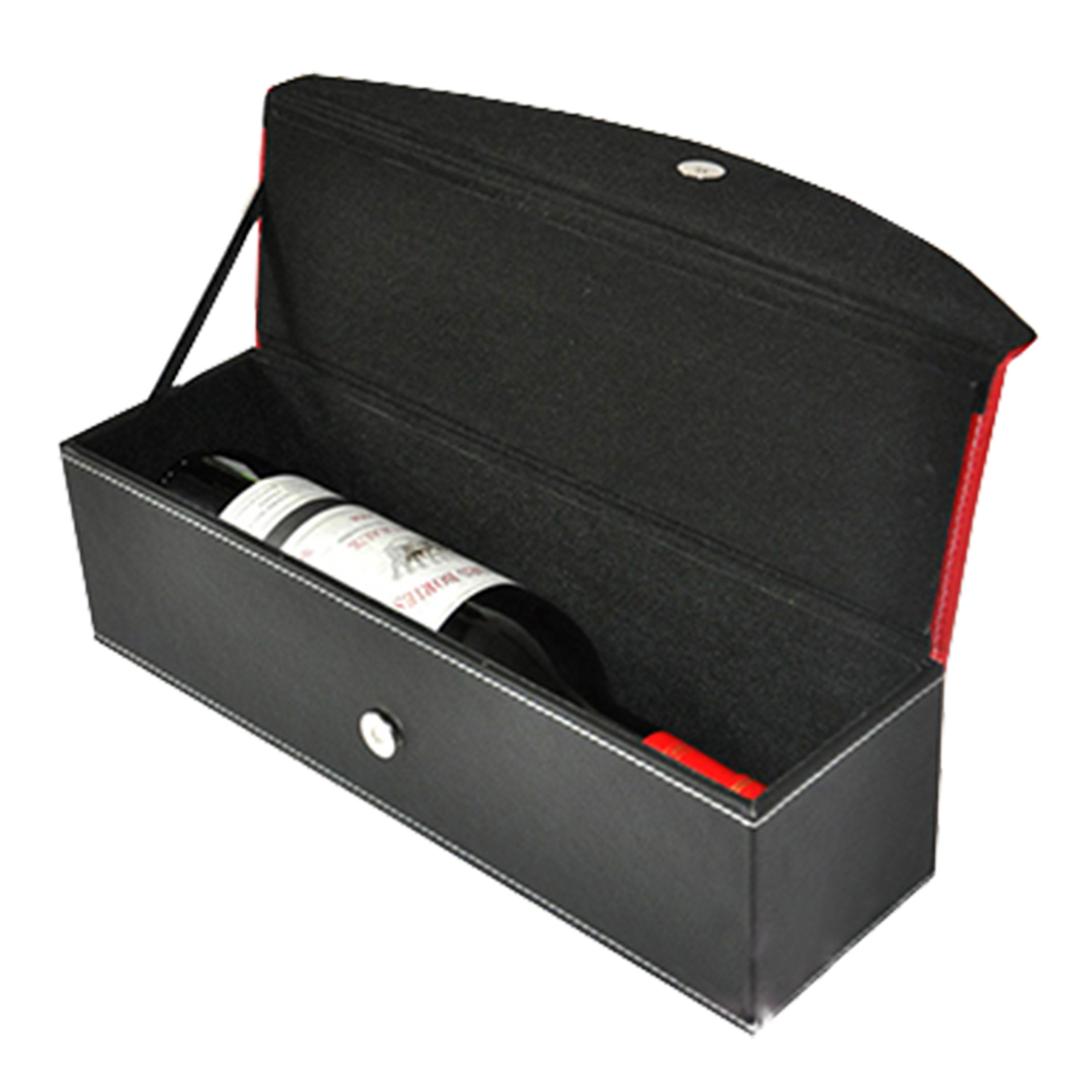 Flip Lid Box Wine Gift Packaging Box With Flocking Blister Insert