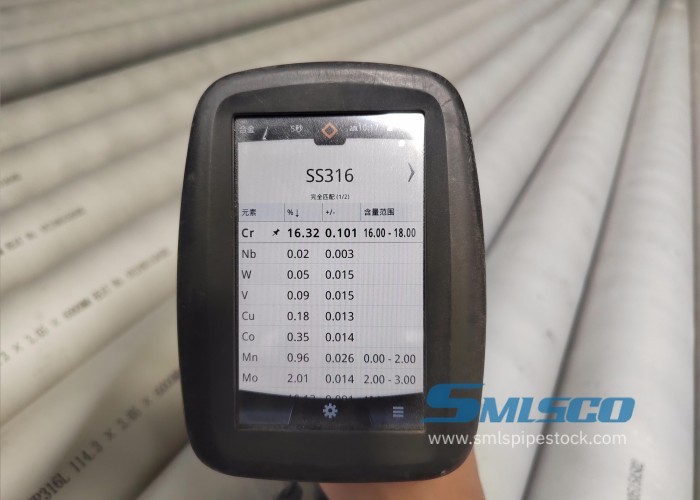 ASTM A312 TP316L Seamless Pipe 6m Cold Drawn Ready To Ship