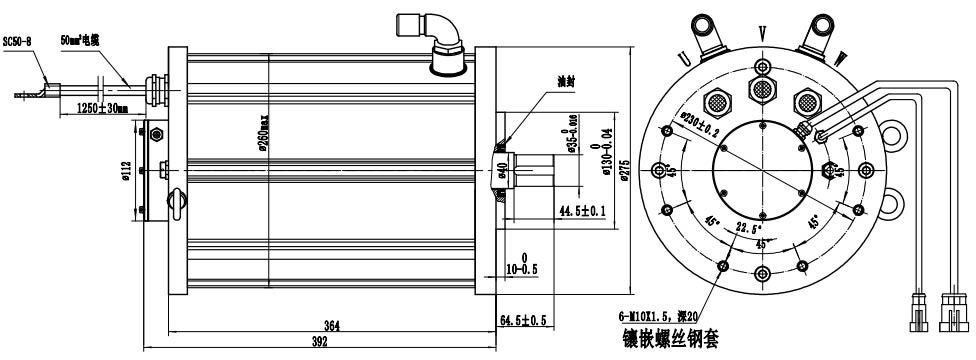 Instant Load Response 30kW AC motor for Club Car