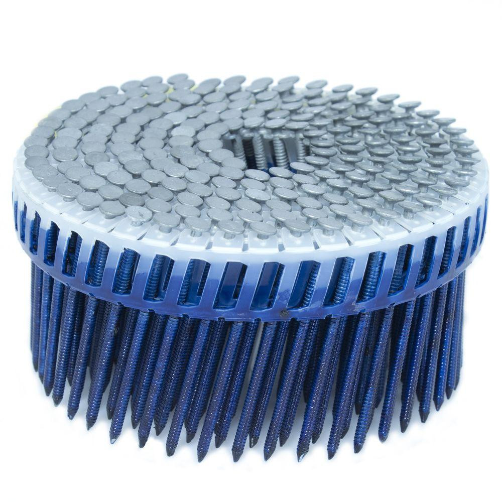 Ring Shank Stainless Steel Plastic Coil Nails For Fast Nailers 5.0-8.0 mm Head Diamond