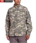 Anti UV Army Camouflage Clothes With Zigzag Stitched Mandarin Collar