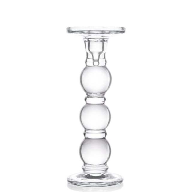 Upmarket Quality Wholesale clear tall glass candelabra candlestick holder for party