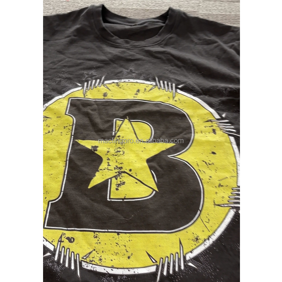 Hip Hop Style Custom Double Layer Long Sleeve T Shirt Double Shaded Shirts With Printed Skull Graphic