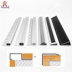 China 6061 Aluminium Stair Nosing Edge Trim , T5 Non Slip Extruded Aluminum Nosing wholesale