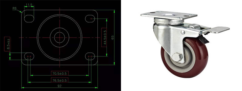 100KG 100mm Castors Heavy Duty 4 PVC Swivel Plate Caster Wheels